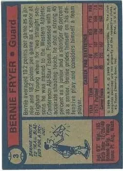 Back of Bernie Fryer