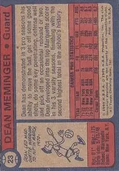 Back of Dean Meminger