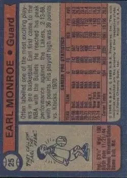 Back of Earl Monroe