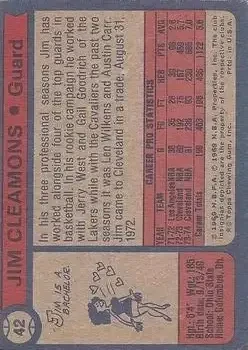 Back of Jim Cleamons