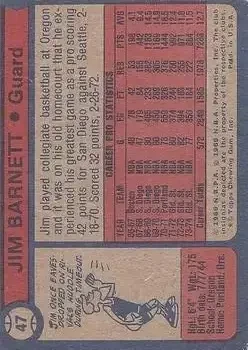Back of Jim Barnett
