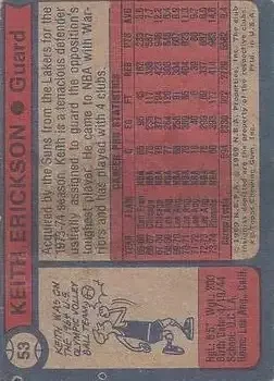 Back of Keith Erickson