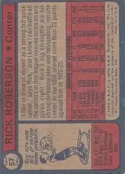 Back of Rick Roberson