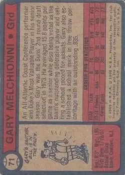 Back of Gary Melchionni