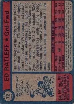 Back of Ed Ratleff