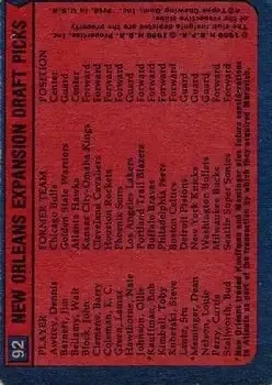 Back of Card #92