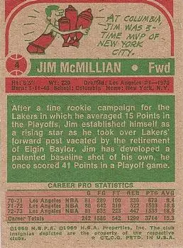 Back of Jim McMillian