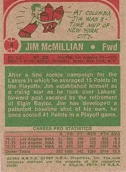 Back of Jim McMillian
