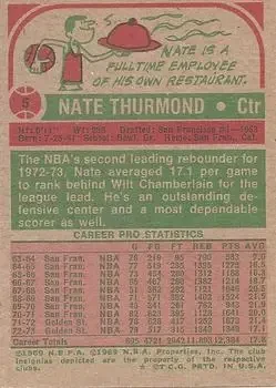Back of Nate Thurmond