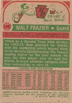 Back of Walt Frazier