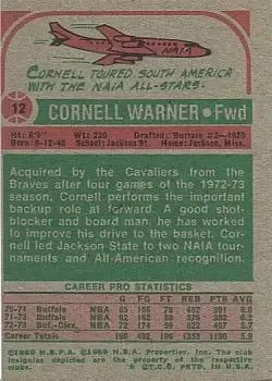 Back of Cornell Warner