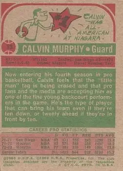 Back of Calvin Murphy