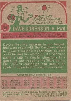 Back of Dave Sorenson