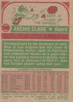 Back of Archie Clark