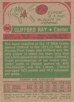 Back of Clifford Ray
