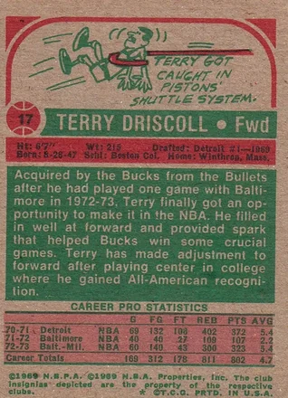 Terry Driscoll 뒷면