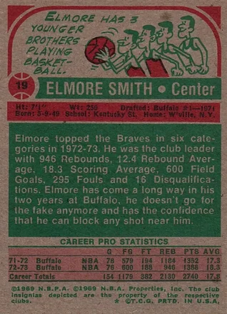 Elmore Smith 뒷면