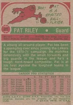 Back of Pat Riley