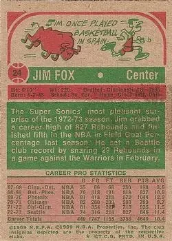 Back of Jim Fox