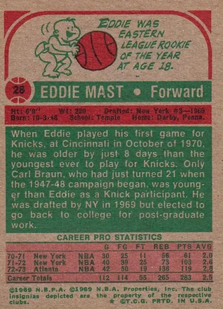 Eddie Mast back