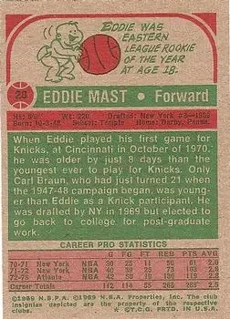 Back of Eddie Mast
