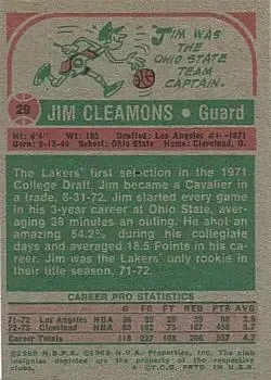 Back of Jim Cleamons