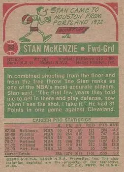 Back of Stan McKenzie