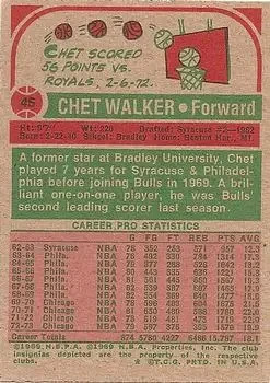 Back of Chet Walker