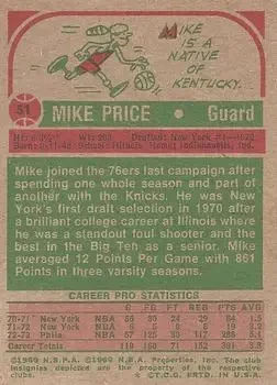 Back of Mike Price