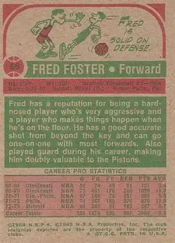 Back of Fred Foster