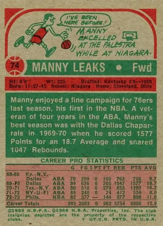 Verso de Manny Leaks
