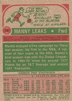 Back of Manny Leaks