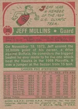 Back of Jeff Mullins