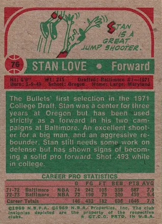 Tył: Stan Love