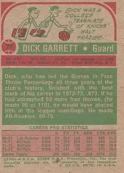 Back of Dick Garrett