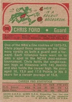 Back of Chris Ford