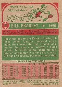 Back of Bill Bradley
