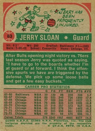 Achterkant van Jerry Sloan