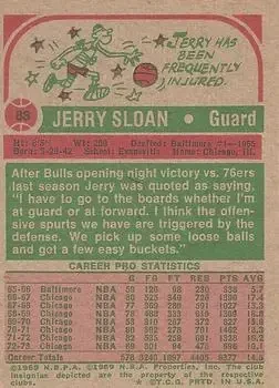 Back of Jerry Sloan