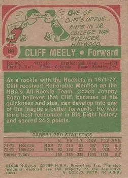 Back of Cliff Meely