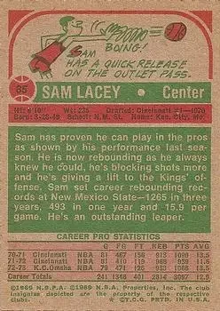 Back of Sam Lacey