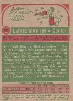 Back of LaRue Martin
