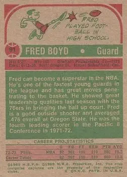 Back of Fred Boyd