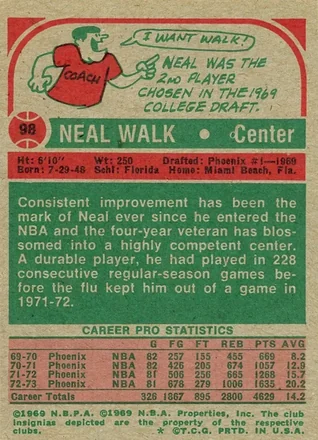 Verso de Neal Walk