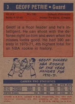 Back of Geoff Petrie