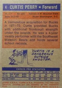 Back of Curtis Perry