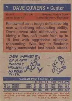 Back of Dave Cowens
