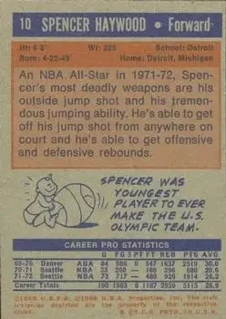 Back of Spencer Haywood