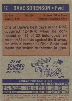 Back of Dave Sorenson