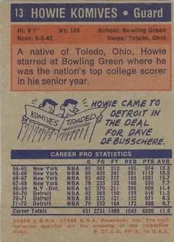 Back of Howie Komives
